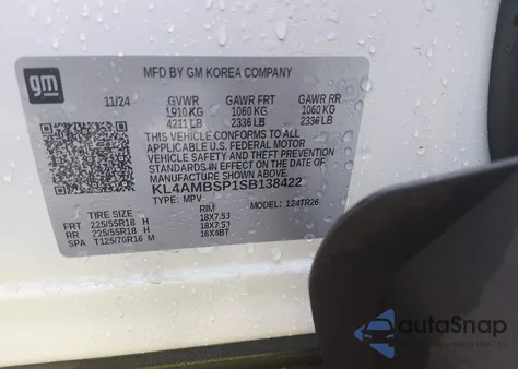 2025 Buick Encore Gx Preferred Fwd z USA, uszkodzony, nr VIN KL4AMBSP1SB138422